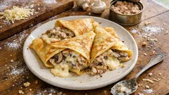 Crêpes salées thon-champignons : le dîner simple et bien fondant à la poêle