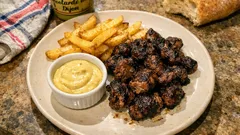 Tricandilles grillées à la cheminée : croustillantes, avec une sauce moutarde express