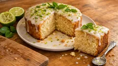 Gâteau mojito moelleux : citron vert, menthe et une touche de rhum