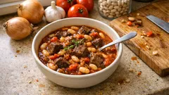 Mijotée de bœuf aux haricots blancs : une cocotte fondante à la tomate et au thym