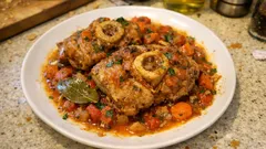 Osso buco de dinde à la milanaise : mijoté fondant à la sauce tomate