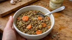 Lentilles vertes à la moutarde : le plat simple et réconfortant qui a du caractère