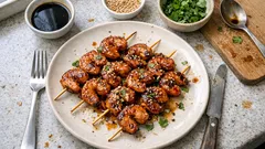 Brochettes de crevettes soja-sésame : marinade express, cuisson minute, crevettes bien tendres